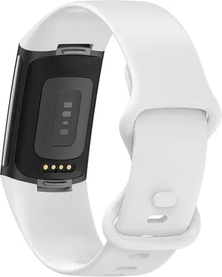 Zdjęcie produktu dla CHPN – Biały silikonowy pasek do zegarków Fitbit Charge 5 i 6 – Biały – Rozmiar L – Pasek do Fitbit – Unisex – Silikon – Pasek do Fitbit – Biały – Sportowy pasek