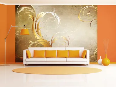 Produktbild von Vlies Fototapete 400x280 cm Tapeten Wandtapete XXL Abstrakt Ornament Gold violett a-A-0049-a-b