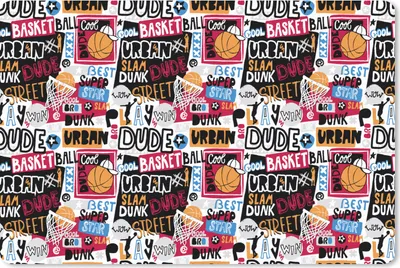 Produktbild von MuchoWow® Mauspad Mousepad Basketball - Zitate - Muster - Alphabet 27x18 cm - Mousepads - Maus Mat - Pad - Mausunterlage - Büroartikel - Desk Matten