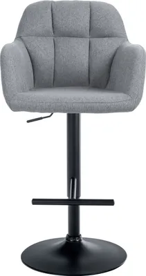 Produktbild von Barhocker Natoma Stoff schwarz grau