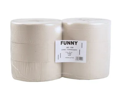 Produktbild von 6x Jumbo Toilettenpapier Jumborollen 2-lagig Recyclingpapier