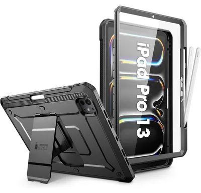 Produktbild von Schutzhülle für iPad Pro 13 Zoll M4 2024 mit Stifthalter und Ständer Schwarz