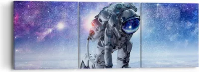 Produktbild von Bild auf Leinwand - Leinwandbild - Kosmonaut Weltraum - 90x30cm - Wand Bild - Wanddeko - Wandbilder - Leinwanddruck - Bilder - Kunstdruck - Wanddekoration - Leinwand bilder - Wandkunst - CA90x30-3985