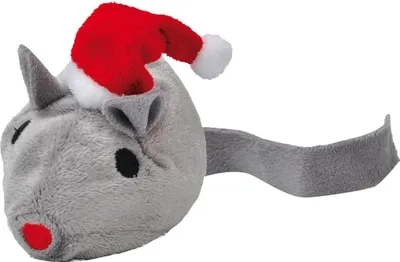 Produktbild von Aumüller Katzenspielzeug Weihnachtsmaus mit Baldrianwurzel