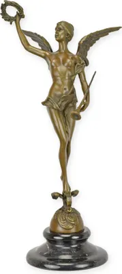 Produktbild von Eine Bronzeskulptur des geflügelten Siegers Replikat Retro Design Dekoration