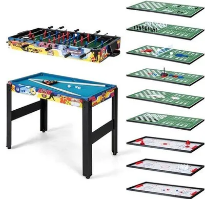 Obrázok produktu pre Hrací stôl 12 v 1 – Multifunkčný – Stolný futbal, airhockey, biliard – 26 kg