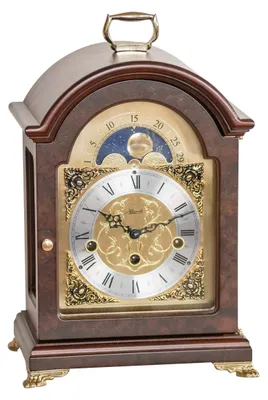 Obrázok produktu pre Tischuhr Nussbaum 4/4 Westminster - Hermle Modell: 23054-030340