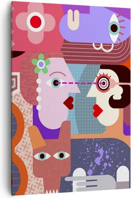 Produktbild von Bild auf Leinwand - Leinwandbild - Einteilig - Abstraktion modern - 70x100cm - Wand Bild - Wanddeko - Wandbilder - Leinwanddruck - Wanddekoration - Leinwand bilder - Wandbild - PA70x100-3984