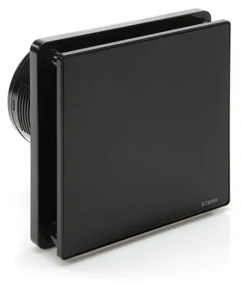 Badventilator 100 mm, schwarz, leise, 9 W, 90 m³/h, Feuchtesensor