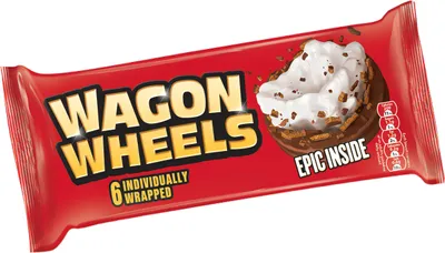 Produktbild von Burton’s Wagon Wheels (6 per pack) individually wrapped – einzeln verpackt – 220g