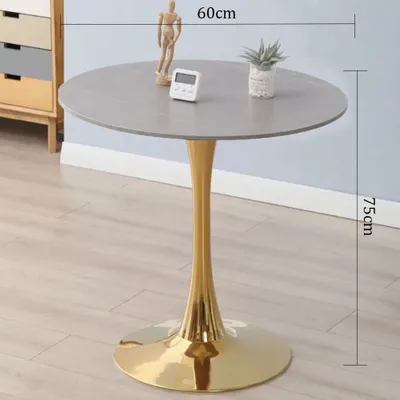 Produktbild von 360Home Tisch Rund Couchtisch für Zuhause Café Gewerbe Dekoration Modern Gold 60*75cm