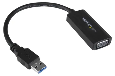 Produktbild von StarTech.com USB 3.0 auf VGA Adapter / Konverter - 1920x1200, 3.2 Gen 1 (3.1 Gen 1), USB Typ-A, VGA-Ausgang (D-Sub), 1920 x 1200 Pixel