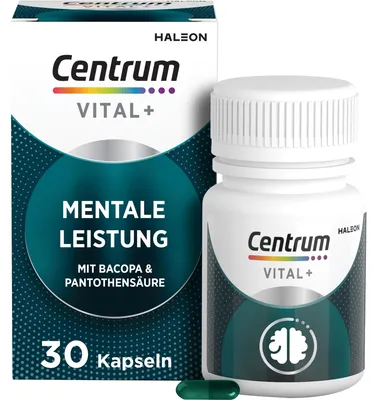 Produktbild von Centrum Vital+ Kapseln mentale Leistung mit Bacopa und Pantothensäure, 30 St. Kapseln