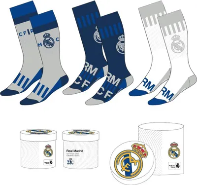 Productafbeelding van Voetbalsokken, 3-pack, Real Madrid, maat 38-45