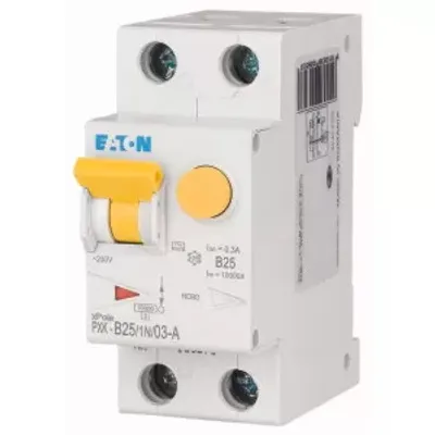 Produktbild von Eaton FI/LS Kombination, 25 A, 300 mA, LS-Charakteristik: B, 1p+N, FI-Charakteristik: A 236958