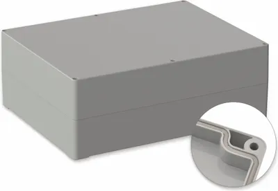 Produktbild von POLLIN, ABS Gehäuse, 300 x 230 x 110 mm, IP65, Lichtgrau