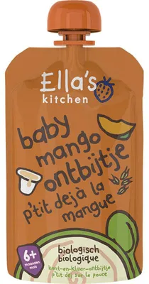 Produktbild von Ella's Kitchen Baby Mango Frühstück 6M+ 100g – Babybrei, glutenfrei, vegan