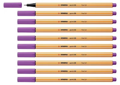Produktbild von STABILO Fineliner point 88 10er Set verschiedene Farben