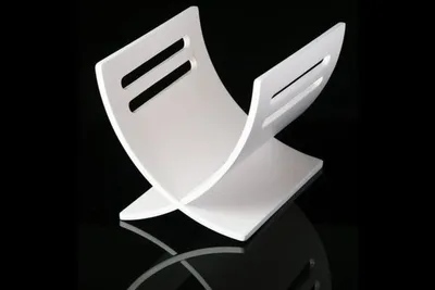 Produktbild von Casa Padrino Designer Zeitungsständer Klavierlack Weiß (26,5 x28x36cm)