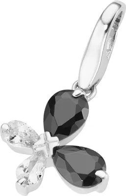Produktbild von Charm Giorgio Martello Milano Schmetterling Zirkonia, Silber 925 Schwarz | Weiss Onesize