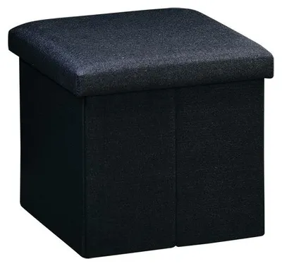 Produktbild von KESPER Sitzhocker schwarz – 38x38x38cm – mit gepolsterter Sitzfläche & abnehmbarem Deckel – - – Stauraum & Sitzgelegenheit – 15955