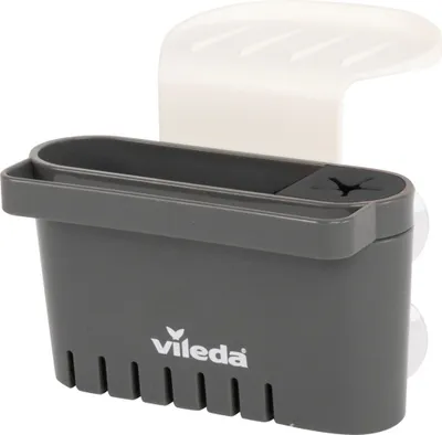 Image de Vileda Porte-éponge Evier - Sans percer - Porte-éponge cuisine avec ventouse