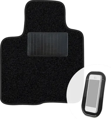 Produktbild von moto-MOLTICO Fahrer Fußmatte Auto Velours Fahrerseite Autoteppiche Schwarz Fahrermatte 1-teilig passend für Lancia Ypsilon IV ab 2011