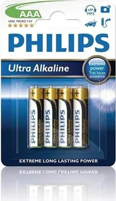 Zdjęcie produktu dla Bateria Philips AAA ExtremeLife+, alkaliczna - 4 szt