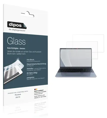 Produktbild von 2x Schutzfolie für Ruzava RK70 matt - Anti-Shock 9H Folie dipos Glass Kunststoffglas