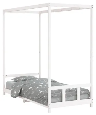Produktbild von vidaXL Kinderbett Weiß 90x200 cm Massivholz Kiefer
