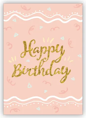 Produktbild von Romantische rosa Geburtstagskarte: Happy Birthday