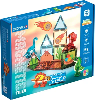 Produktbild von Geomag Magnetic Tiles Dino World 25 4221