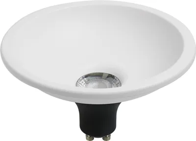 Image de Ampoule LED Deep-Deco Réflecteur noir 8W GU10 820lm blanc chaud 3000K 36° + anneau blanc ES111