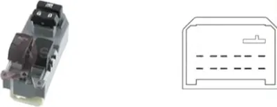 Produktbild von CASCO CWR86009AS Fensterheberschalter für TOYOTA Yaris Schrägheck (P9) Fensterheber Schalter