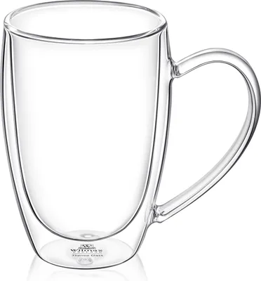 Zdjęcie produktu dla Szklany kubek z podwójnymi ściankami Wilmax, 300 ml, zestaw 2 sztuk - WL-888740/A2