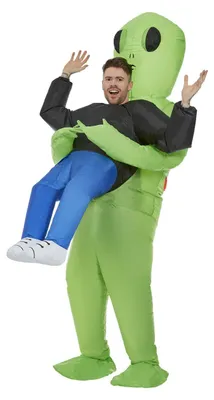 Produktbild von Alien Entführungs Kostüm Aufblasbar – Inflatable Alien Abduction Kostüm mit Ventilator | One Size Erwachsene | Halloween Fasching Karneval Mottoparty