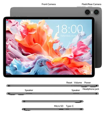Zdjęcie produktu dla Tablet z systemem Android - ekran IPS o przekątnej 10,1 cala - 3 GB pamięci RAM - 128 GB pamięci wewnętrznej - Wi-Fi - procesor Octa Core