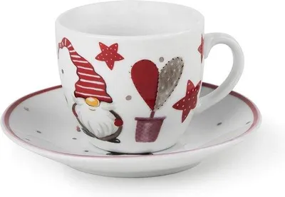 Obrázek produktu pro Sada šesti kávových šálků a podšálků Famanu, objem 90 cl, porcelán