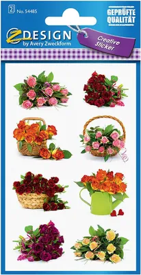 Produktbild von AVERY Zweckform 54485 Deko Sticker Blumenstrauß 16 Aufkleber