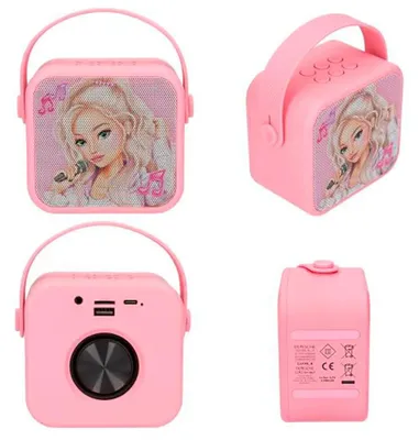 Productafbeelding van TOPModel Karaoke-set met microfoon, roze, 4 stemveranderingen, Bluetooth