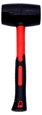 Produktbild von Gummihammer 907 g, Rot-Schwarz, Fiberglasgriff