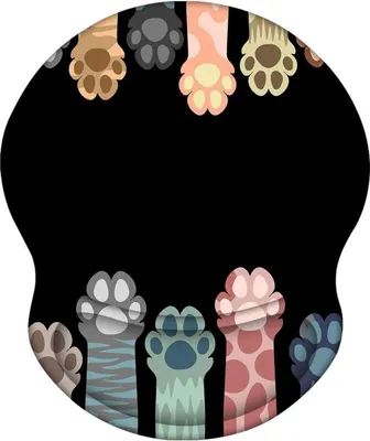 Produktbild von Ergonomisches Katzen-Mauspad mit Gel Handgelenkauflage und rutschfester Unterlage