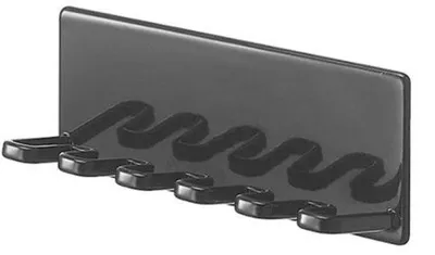 Immagine prodotto di Supporti adesivi per spazzolini elettrici - Montaggio a parete - Nero - Metallizzato - Autoadesivi - 13 x 5 x 3,5 cm