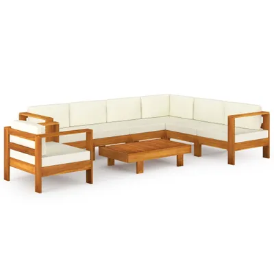 Produktbild von vidaXL 8-teiliges Garten-Lounge-Set mit Kissen 100 x 60 cm Akazienholz