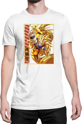 Immagine prodotto di Maglietta da uomo Dragon Anime Manga Ball Z Goku 38, Man L , Blanc