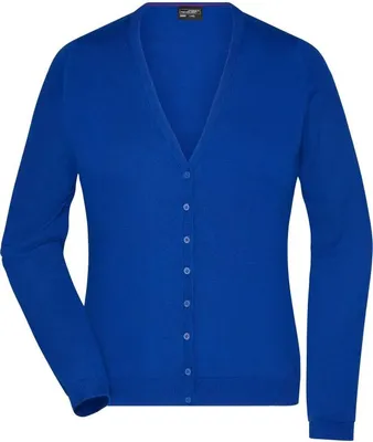 Produktbild von Klassische Baumwoll-Strickjacke royal, Gr. M