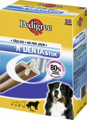 Produktbild von Pedigree Snacks DentaStix Multipack für grosse Hunde, 28 St.