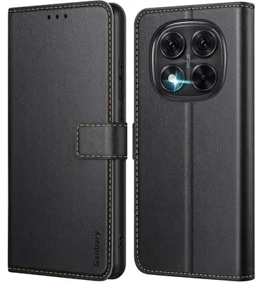 Produktbild von Handyhülle Klapphülle Kunstleder Schwarz für Xiaomi Redmi Note 14 Pro 4G mit Kartenschlitzen und Standfunktion