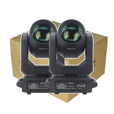 Produktbild von LED Moving Head Licht, 200W Strahl, 18 rotierende Prismen, 2 Stück Karton, EU Stecker