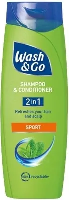 Produktbild von Wash & Go Sport, Szampon do włosów 2w1, 200 ml
